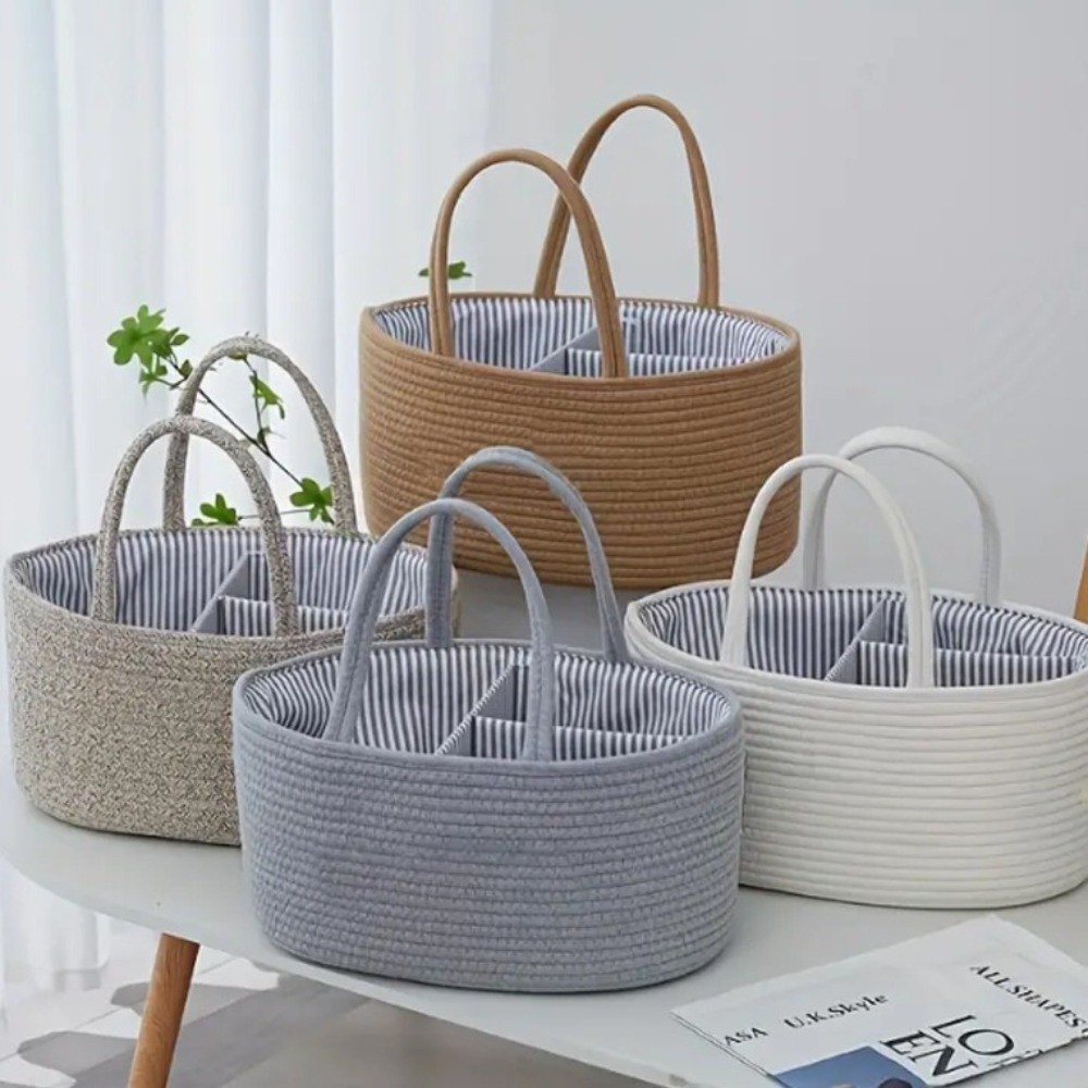Baby Products Organiser - 대용량 아기 기저귀 정리함 면 로프