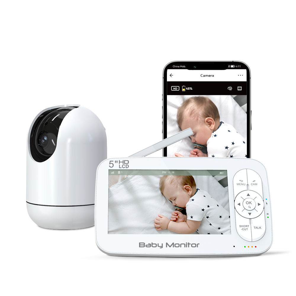 Wireless Baby Monitor - 5인치 2MP 1080P 앱 원격 제어