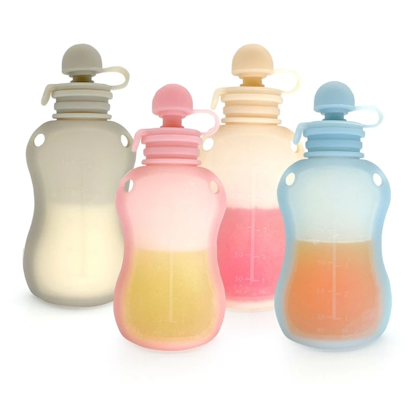 150ml 리필 가능 아기 보관 가방 실리콘 우유 죽  - Baby Products Organiser 리뷰 및 가격