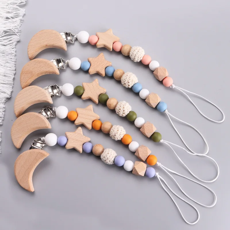 맞춤형 나무 아기 젖꼭지 체인, 너도밤나무 구슬 더미  - Baby Products Nipples 리뷰 및 가격