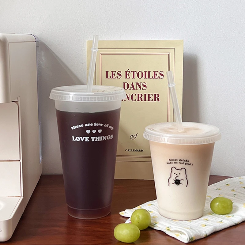 커피 주스 우유 차용 물컵 귀여운 플라스틱 냉음료 컵  - Portable Bottle Warmer 리뷰 및 가격